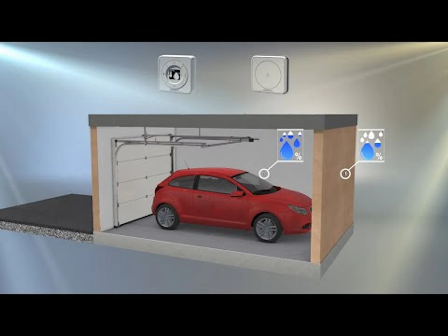 Automatische Garagenbelüftung mit Klimasensoren HKSI und HKSA Hörmann on Youtube